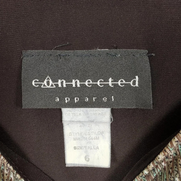 Connected Apparel Printed Dress Retro Multicolor Woman 6 - Picture 3 of 6